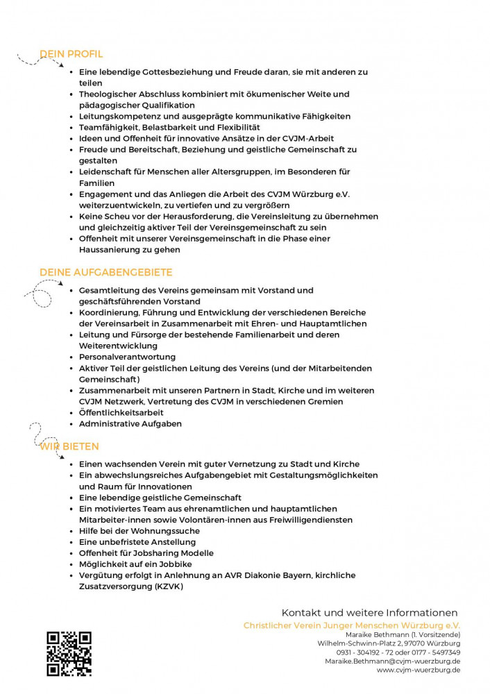 Stellenausschreibung Teil 2