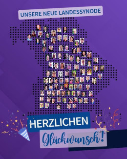 Karte von Bayern mit Portraitfotos der Gewählten