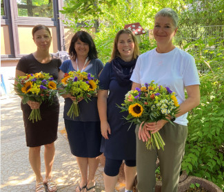 Von links nach rechts: Frau Sokacz, Frau Frank, Frau Judith Hoffart, Frau Schubert