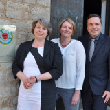 v.l.n.r. Dr. Christiane Kummer, Dr. Kerstin Hubert, Pfarrer Niko Natzschka und Stefan W. Römmelt.