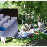 Familienpicknick und Jubiläumsbecher