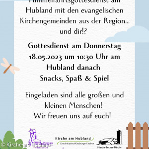 Himmelfahrtsgottesdienst Hubland